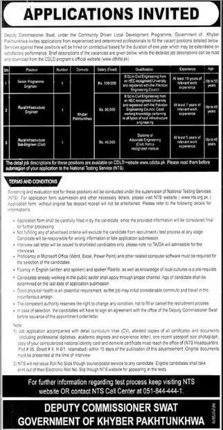 Jobs In Office Of The Deputy Commissioner Swat