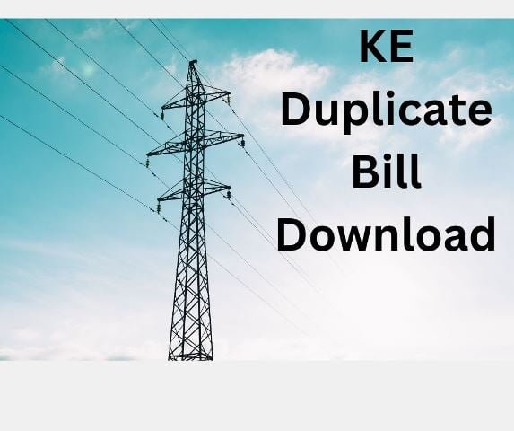 KE Duplicate Bill Download 2024