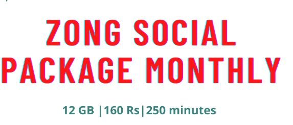 Zong Monthly Social Package Code