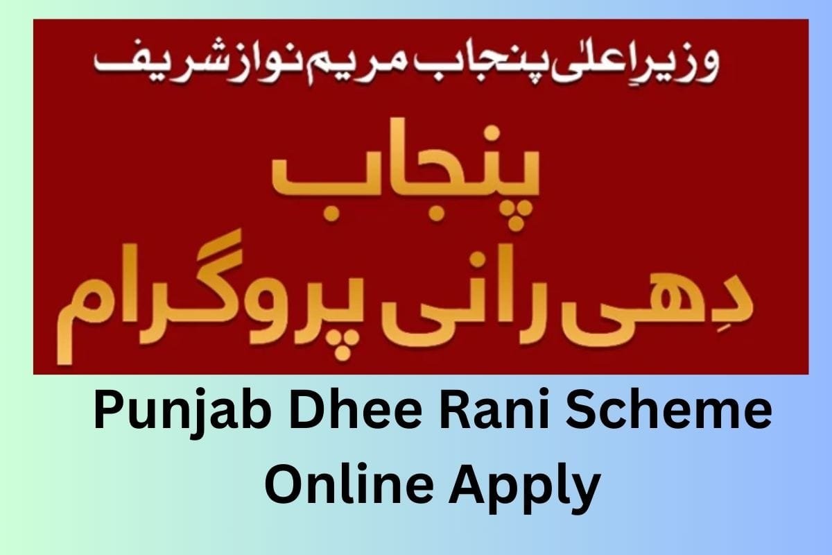 Punjab Dhee Rani Scheme Online Appy www.cmp.punjab.gov.pk registration