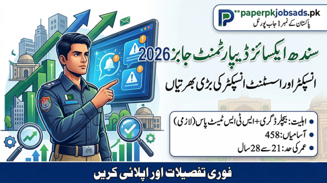 Excise Taxation Narcotics Control Sindh Jobs 2026