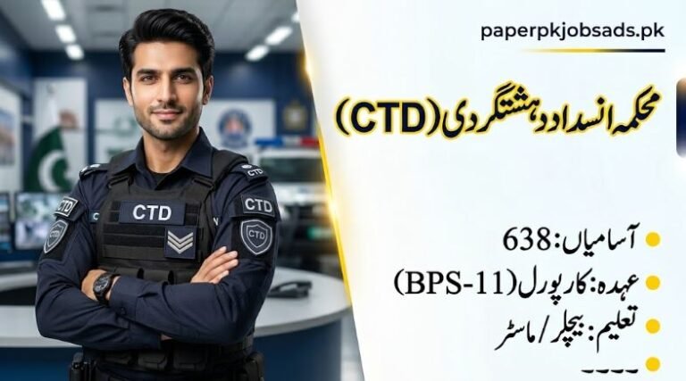 KPK Police CTD Jobs 2026 Advertisement